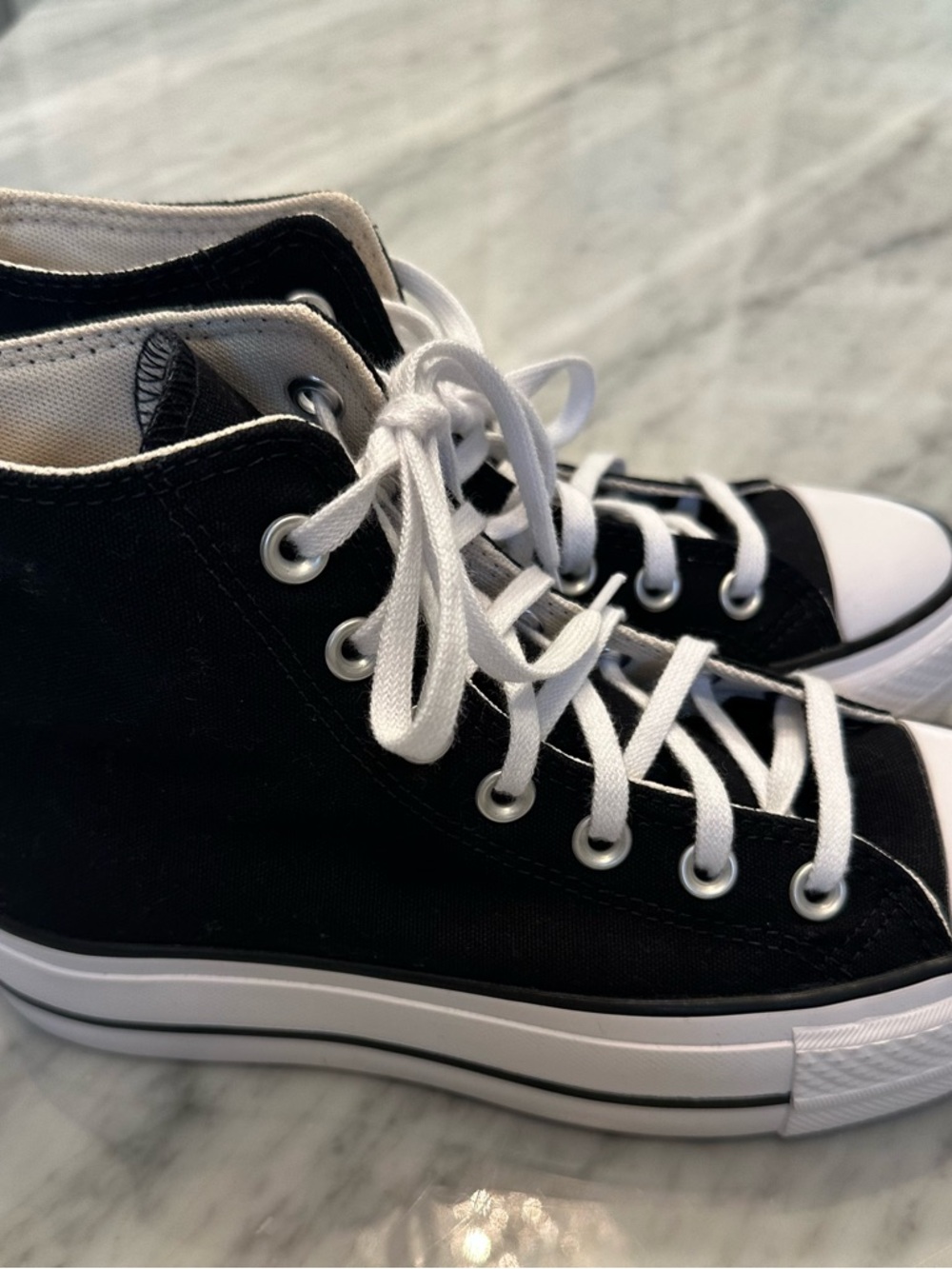 Converse High Top Sneakers in Black and White - Picture 3 of 8